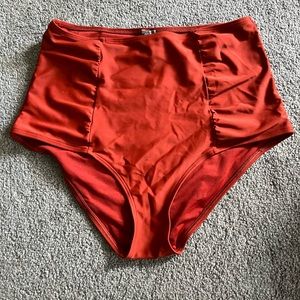 Aerie high waisted burnt orange swim bottoms